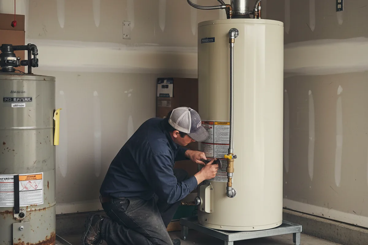 Water heater and shutoff valve replacement in Peridot